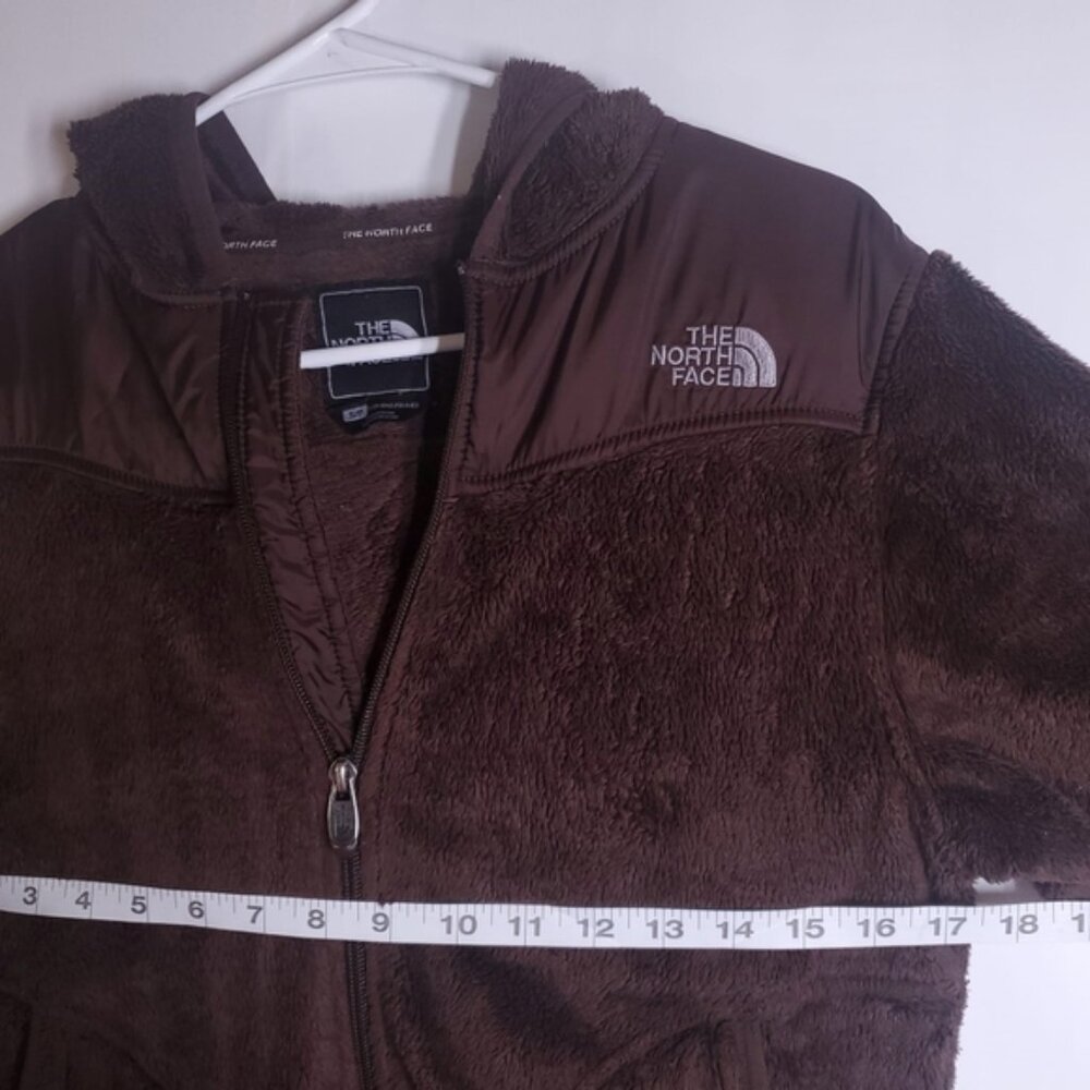 The North Face Fleece Brown Long-Sleeve Full-Zip Hooded Jacket Women's Small - Picture 8 of 12